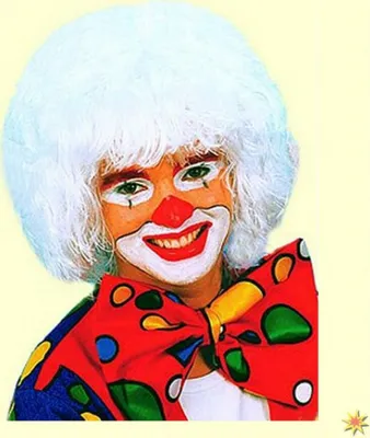 Produktbild von Clown Perücke weiß, Witzbold, Clownsperücke
