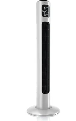 Produktbild von Brandson Turmventilator mit Fernbedienung, Säulenventilator mit 3 Leistungsstufen, Oszillation 60°, 96 cm, Standventilator, 96 cm, Ventilator, GS, Lichtweiß