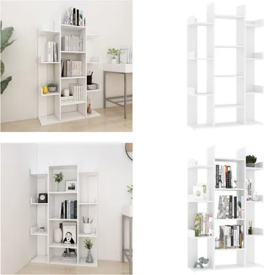 Immagine prodotto di vidaXL Libreria bianca 86x25,5x140 cm Materiale a base di legno - Libreria - Librerie - Libreria - Librerie