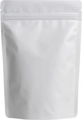 Produktbild von Doypack Weiß Matt 1000 ml – große Folienverpackung mit Verschluss, 50 Stück