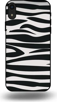 Produktbild von Smartphonica Handyhülle passend für iPhone Xr mit Zebradruck - TPU Rückseitenhülle mit Zebradruck Design - Schwarz Weiß