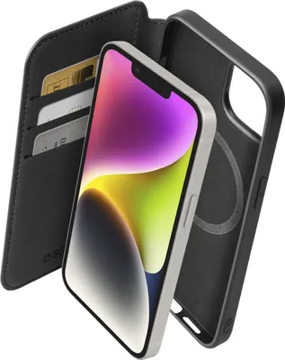 Produktbild von SBS TEBKMAGSFIP1461K, Geldbörsenhülle, Apple, iPhone 13 iPhone 14, 15,5 cm (6.1"), Schwarz