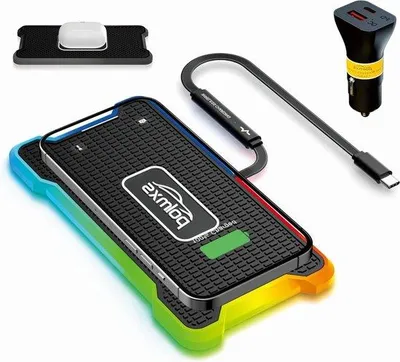 Obrázek produktu pro Bezdrátová RGB rychlonabíjecí podložka 15 W do auta