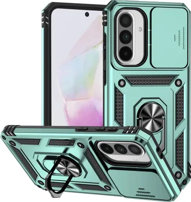 Produktbild von Samsung Galaxy A36 / A56 Hülle - Coverup Armor Ring Ständer Back Cover mit Kamera Schutz - Mintgrün