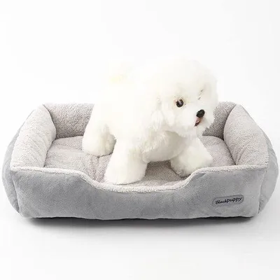 Image de Lit orthopédique pour chiens et chats, pour petits chiens et chats, gris, lavable, antidérapant, taille S (40 x 31 x 10)