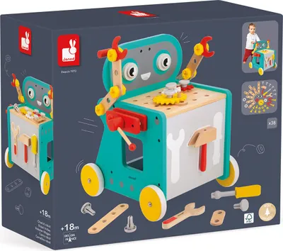 Obrázek produktu pro JANOD J06456, 1,5 rok/roky, Plast, Dřevo, Vícebarevný