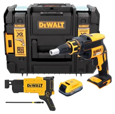 Obrázek produktu pro Akumulátorový šroubovák na sádrokarton DeWalt DCF 620 NT 18 V 30 Nm bezkartáčový + 1x baterie Powerstack 1,7 Ah + TSTAK - bez nabíječky