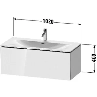 Produktbild von DURAVIT LC613808686 WTU L-Cube wandh.,400x1020x481mm