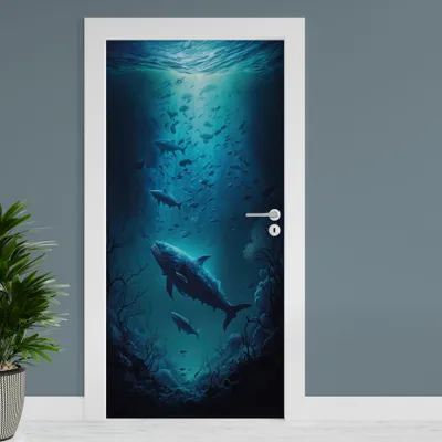 Produktbild von Türfolie "Deep Sea" 90x200cm Türposter Deko Aufkleber Folie Tapete TF01-14