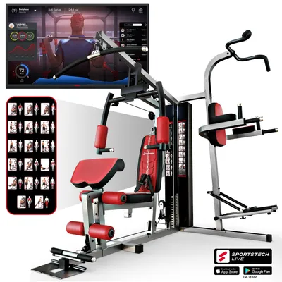 Produktbild von Sportstech Kraftstation HGX200 | 45 Übungen | Dip Station | EVA-Polster