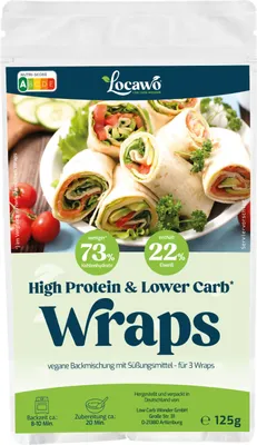Produktbild von Locawo High Protein & Low Carb* Wraps | Dürüm | Backmischung 125g