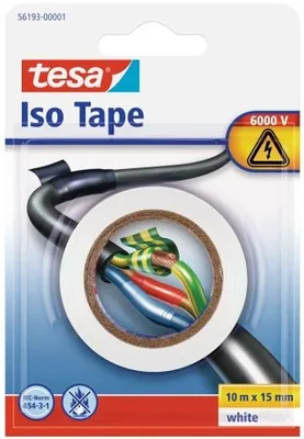 Produktbild von Isolierband 15mmx10m weiß Packung mit 12 Stück