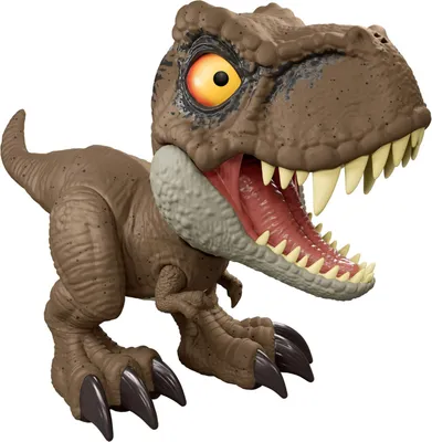 Produktbild von Mattel Jurassic World Brüllkommando Tyrannosaurus Rex Dinosaurierfigur, Aufnahme- und Abspielfunktio