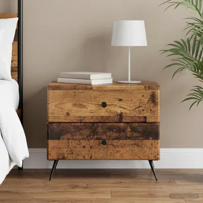 Zdjęcie produktu dla Szafka nocna vidaXL z drewna postarzanego 62 x 34,5 x 47,5 cm z płyt drewnopochodnych