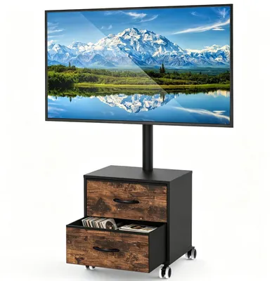 Produktbild von Rollbarer TV-Ständer 32-60 Zoll bis 40kg, schwenk- und höhenverstellbar