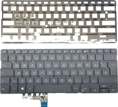 Obrázek produktu pro GERMAN - Černá klávesnice Klávesnice s osvětlením kompatibilní pro Asus ZenBook 13 UX331FN