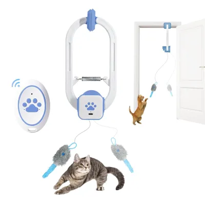 Produktbild von Elektrisches Katzenspielzeug mit Fernbedienung, Interaktives Katzenspielzeug für Wohnungskatzen, automatische 360°-Bewegung