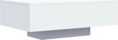 A white coffee table with a gray base, shown from a slight angle.