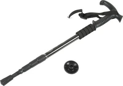 Produktbild von Wanderstöcke mit Schlammkorb, Teleskopstock aus Aluminiumlegierung, Stoßdämpfung, 4 Abschnitte, zum Gehen für Outdoor-Camping, L-Griff