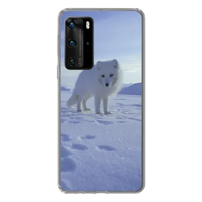Produktbild von MuchoWow® Handyhülle Schutzhülle Hülle für Huawei P40 Pro Fuchs - Schnee - Berge Silikon Softcase Handy Hülle - Schutz