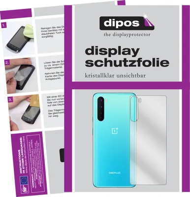 Produktbild von 2x Schutzfolie für OnePlus Nord Rückseite klar Displayschutzfolie Folie Display Schutz dipos