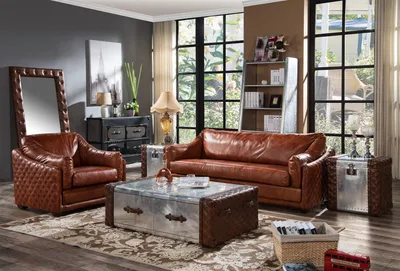 Produktbild von Chesterfield Sofa 3 Sitz Chesterfield Braun Vintage Leder Möbel Stil Dreisitzer