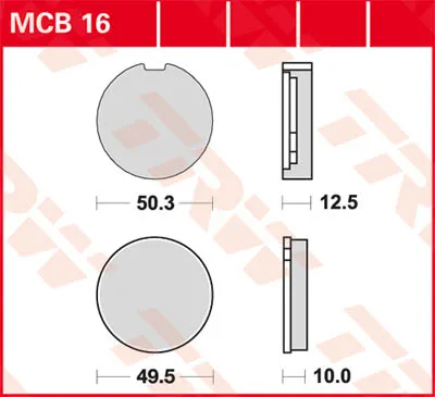 Produktbild von TRW Bremsbeläge Bremsklötze MCB16