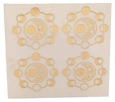 Produktbild von Metallaufkleber Mondphasen Gold 4x - 4cm 2er Set