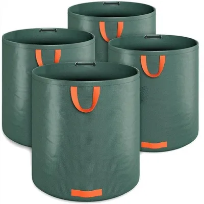 Image de Sacs pour déchets de jardin - Sacs pour feuilles et ordures - 500 litres - Grande capacité - Lot de 4