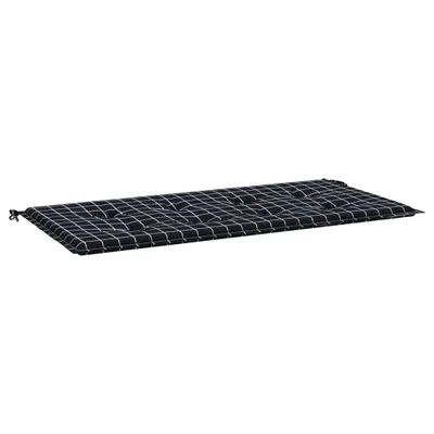 Produktbild von Gartenbank-Auflage Schwarz Karomuster 120x50x4 cm Oxford-Gewebe