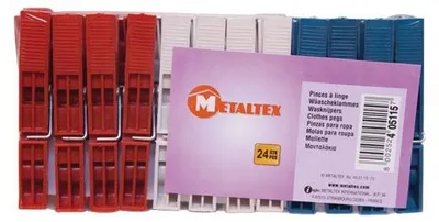 Image de Lot De 24 Pinces à Linge En Plastique - Metaltex