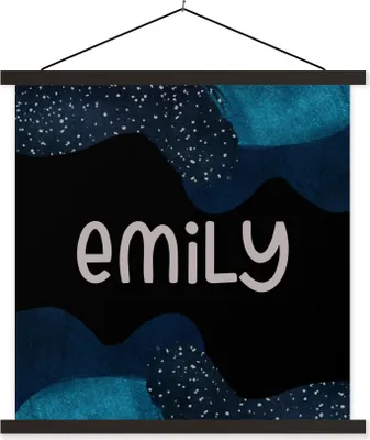 Produktbild von MuchoWow® Textilposter Emily - Pastell - Mädchen 120x120 cm mit schwarzem Rahmen - Aufhängungsset