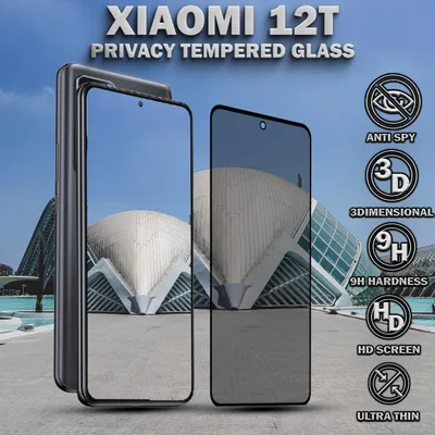 Obrázok produktu pre 1-balenie Xiaomi 12T Ochranné sklo na displej Privacy - Tvrdené sklo 9H - Super kvalita 3D