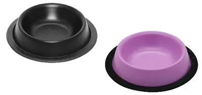Produktbild von TATRAPET Katzennäpfe, Edelstahl, rutschfest, 2 Stück à 0,22 l, 11 cm (Set: 2 Stück)