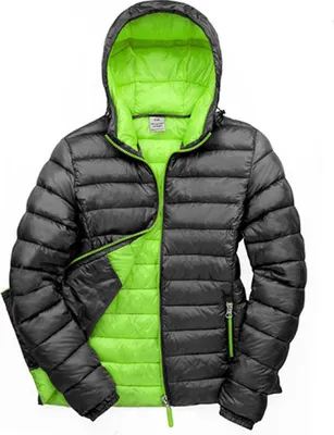 Produktbild von Result R194F | Ladies Snow Bird Padded Jacket - Farbe: Black/Lime - Größe: S