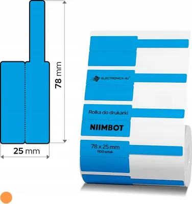 Obrázok produktu pre Termálne nálepky pre Niimbot K3 pre káble 38x25+40, 1000 ks.