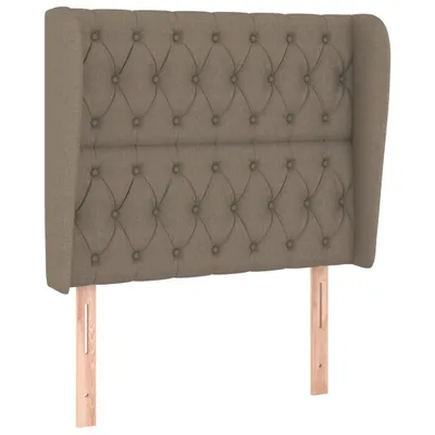 Produktbild von vidaXL Kopfteil mit Ohren Taupe 103x23x118/128 cm Stoff