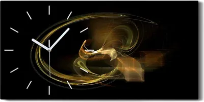 Produktbild von Dekor Leinwand Uhr Wandbilder Kunstdruck 60x30 abstrakte fraktales Kunst - weiße Hände