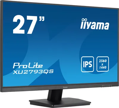 Produktbild von iiyama ProLite XU2793QS-B7, 68,6 cm (27"), 2560 x 1440 Pixel, 4K Ultra HD, LED, 1 ms, Schwarz