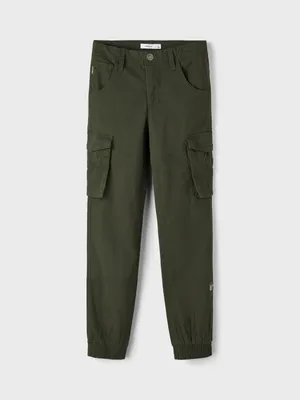 Produktbild von NAME IT Kinder Cargo Hose für Jungen Jogger Chino Pants Freizeithose Baumwolle Größe: 116