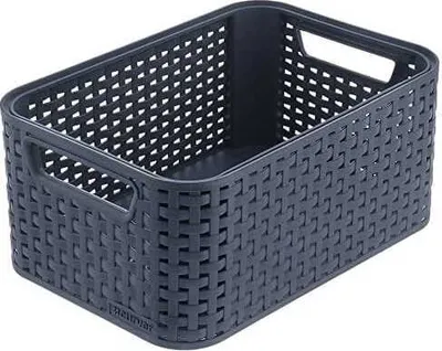 Obrázek produktu pro Curver Style M, Úložný koš, Šedá, Ratan, Jednobarevný, Koupelna, Ložnice, 386 mm