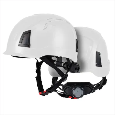 Produktbild von PRO FIT Kletter- und Bergsteigerhelm D!-Rock - "Pro Cap" – Robuster Schutzhelm für Höhenarbeiten, Anpassbares Kopfband & Kinnriemen, Arbeitshelm -Weiß