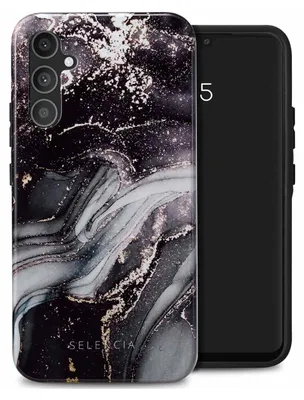 Produktbild von Selencia Vivid Back Cover Samsung Galaxy A34 (5G) - Chic Marble Black