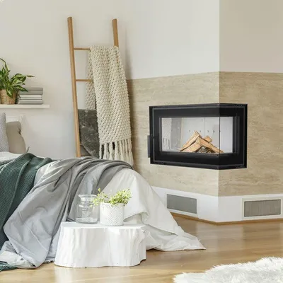Produktbild von Stahlkamin mit Schließung KRATKI SIMPLE rechts 6 kW