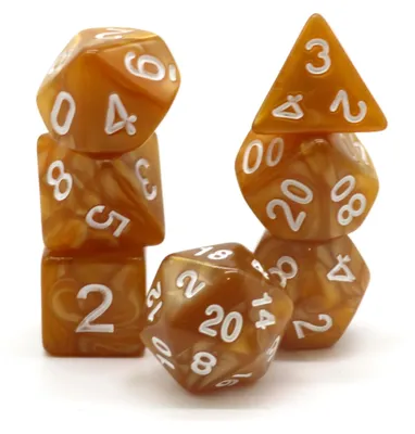 Obrázok produktu pre Citrínové polyset kocky pre RPG hry