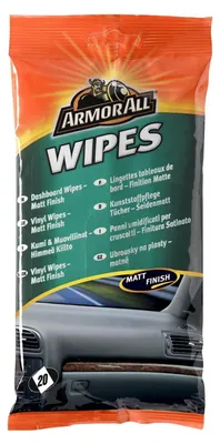 Produktbild von Armor All Wipes Kunststoff Pflegetücher seidenmatt 20 Tücher (1er Pack)