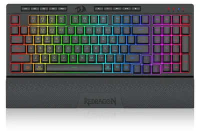 Obrázok produktu pre REDRAGON K515RGB-PRO, Káblový a bezdrôtový, USB + RF Wireless + Bluetooth, Membránový spínač kláves, Čierna