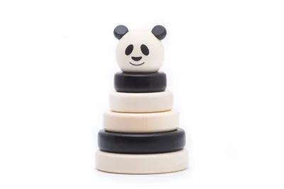 Image de Tour d'empilage en bois Bajo Panda Jouet durable