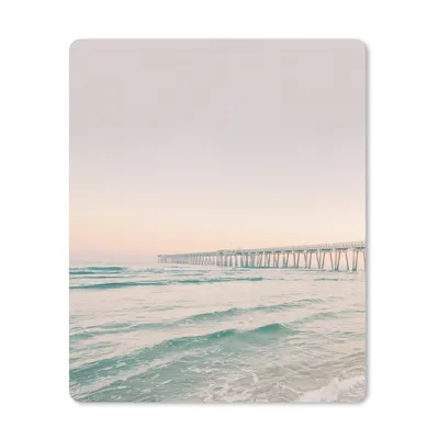 Produktbild von MuchoWow® Mauspad Mousepad Meer - Strand - Brücke - Natur - Sonnenuntergang 19x23 cm - Mousepads - Maus Mat - Pad - Mausunterlage - Mauspads - Spielen