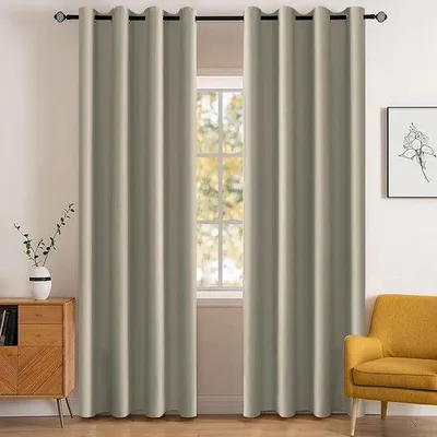 Produktbild von Wasserdichte Vorhang-Set - Wärmeisolierend - 2 Stücke - Beige - 117x137cm
